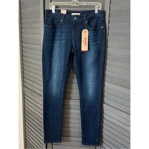 Levi's Women's Dark Blue Mid Rise Skinny Jeans Stretch Size 31‎